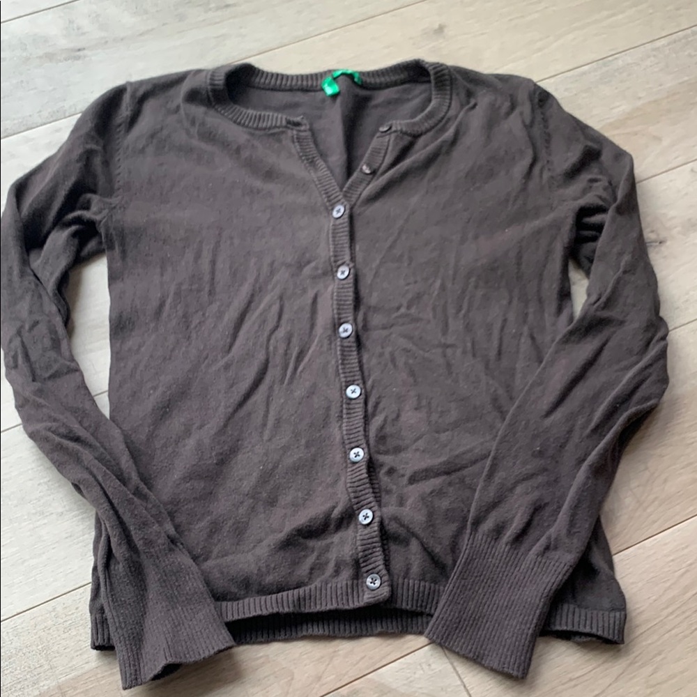 Benetton Women's Brown Cardigan Sweater